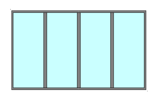 Voorwand veranda inclusief glas (als kant-en klaar kozijn)