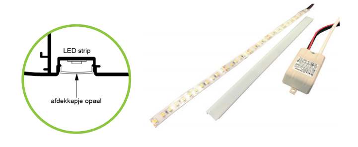 LED- Strip (los) voor Randkappen Flatroof - Versie C