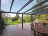 Legend Plus Edition veranda - ral 7016 antraciet structuur met glas dak
